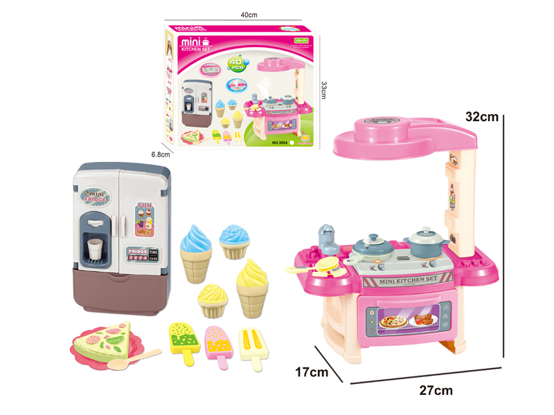 Smoking Machine Tableware Table+Refrigerator Appliances