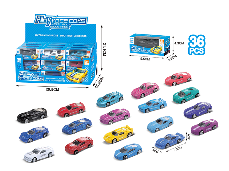 1:64 Slide Alloy Cars 36pcs