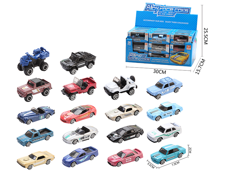 1:64 Slide Alloy Cars 36pcs
