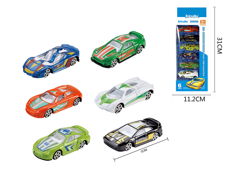 1:64 Slide Alloy Supercar 6pcs
