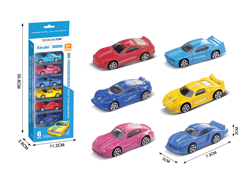1:64 Slide Alloy Rally Sports Car 6pcs