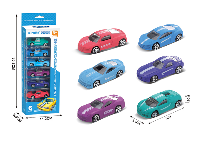 1:64 Slide Alloy Sports Car 6pcs