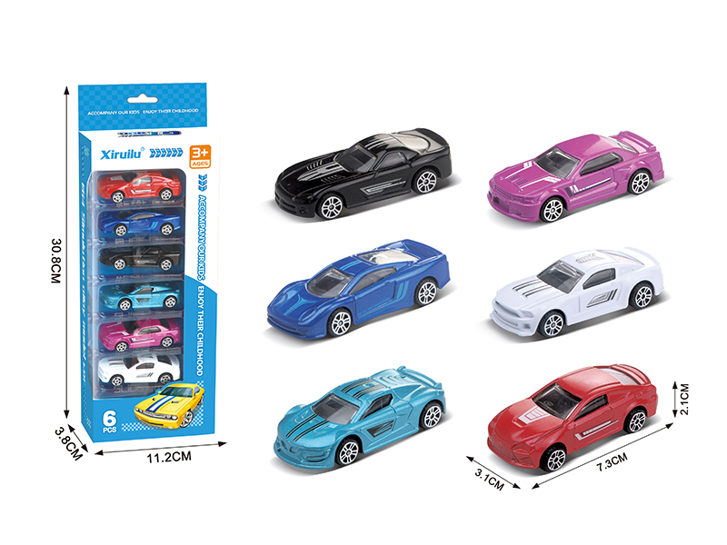 1:64 Slide Alloy Luxury-Cars 6pcs