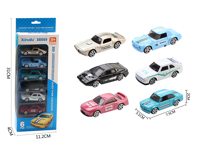 1:64 Slide Alloy Vintage Car 6pcs
