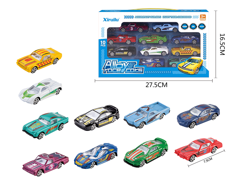 1:64 Slide Alloy Cars 10pcs
