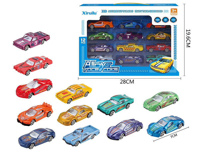 1:64 Slide Alloy Cars 12pcs