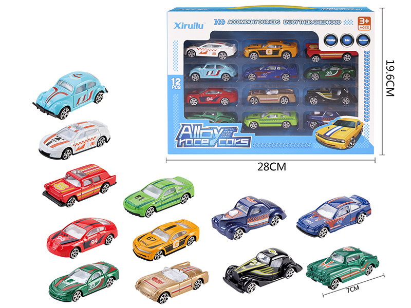 1:64 Slide Alloy Cars 12pcs