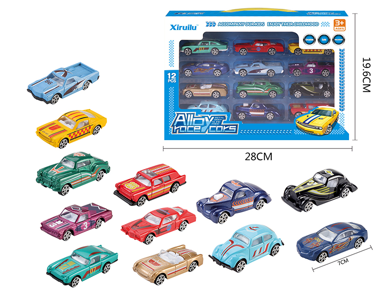 1:64 Slide Alloy Cars 12pcs