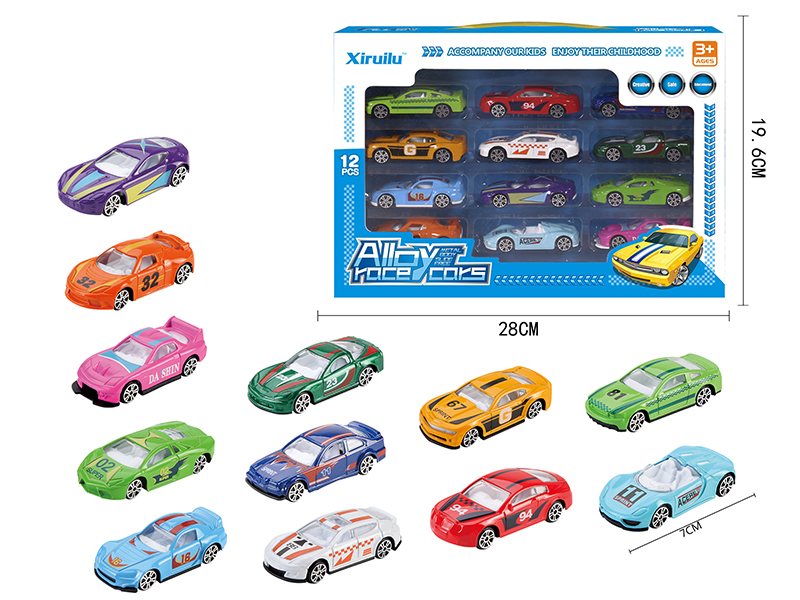1:64 Slide Alloy Cars 12pcs