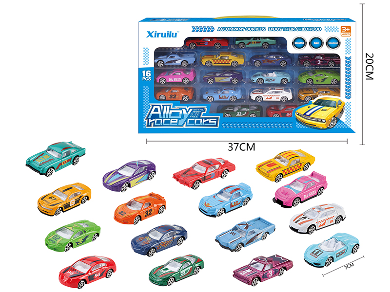 1:64 Slide Alloy Cars 16pcs