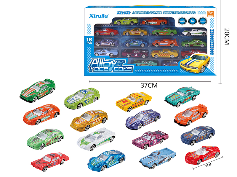 1:64 Slide Alloy Cars 16pcs