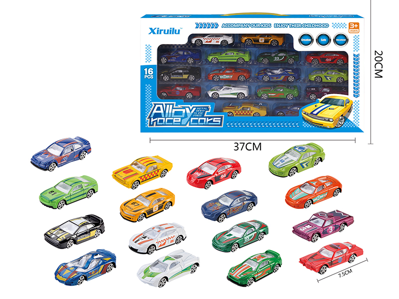 1:64 Slide Alloy Cars 16pcs