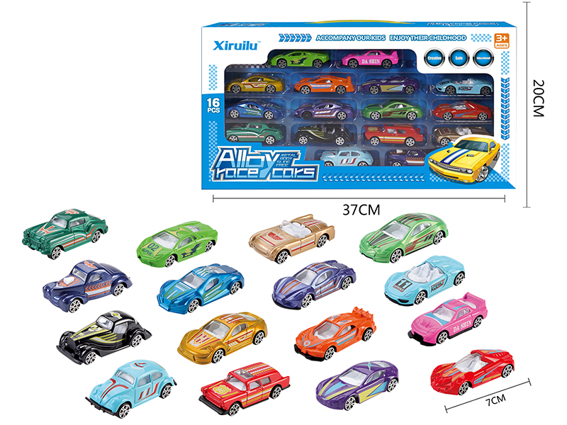 1:64 Slide Alloy Cars 16pcs
