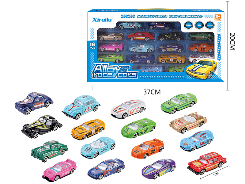 1:64 Slide Alloy Cars 16pcs
