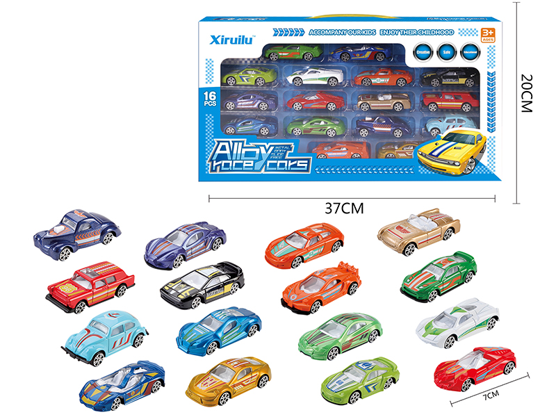 1:64 Slide Alloy Cars 16pcs