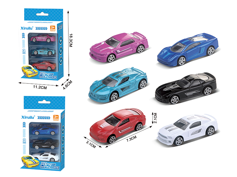 1:64 Slide Alloy Luxury-Cars 3pcs
