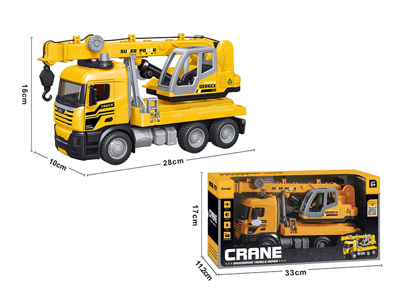 Engineering Crane(Slide/Lights And Music/Door Can Be Opened And Closed, And Lifting Arms Can Be Lifted)