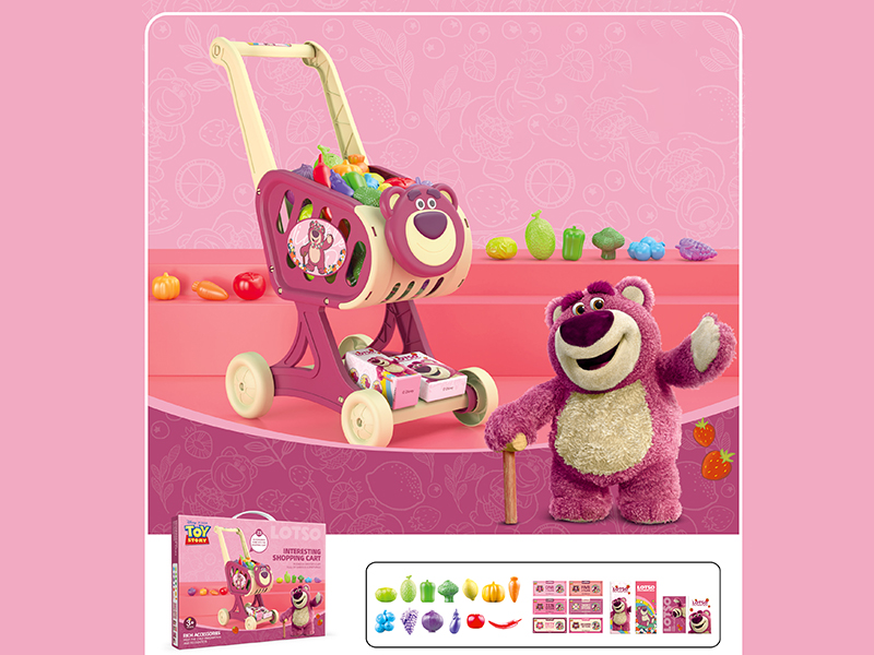 Strawberry Bear Shopping Cart Set
