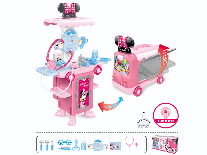 2 In 1 Minnie Transforming Bus Doctor Set
