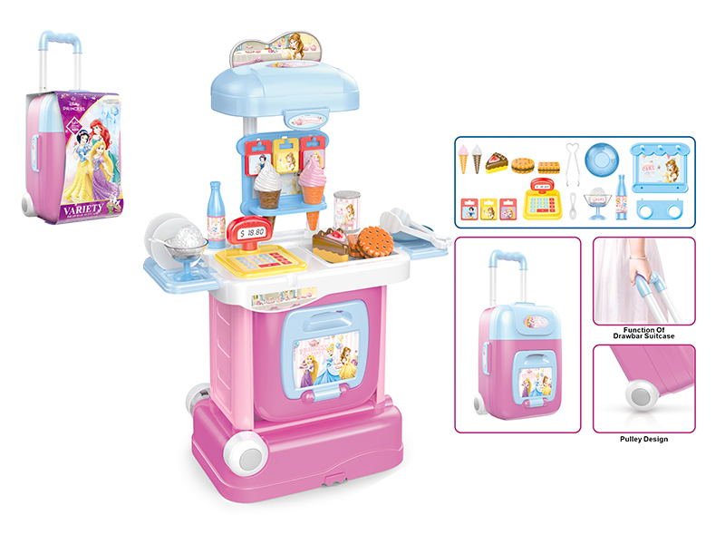 Ice Cream Shop Drawbar Suitcase(Princess)