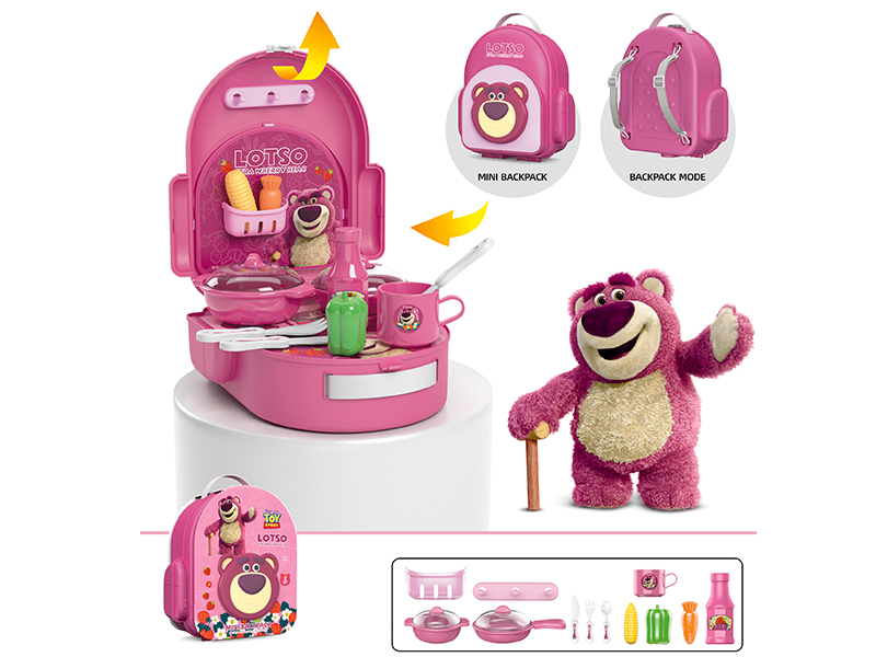 Mini Backpack - Kitchen(Strawberry Bear)