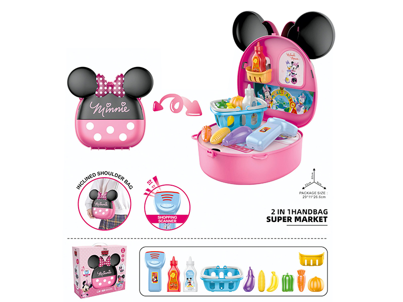 2 In 1 Handbag Super Market Set(Minnie)