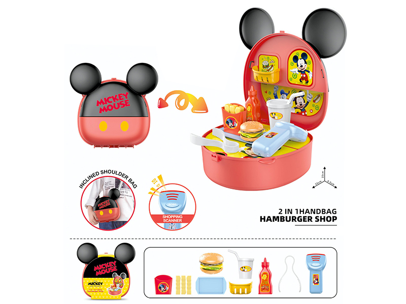 2 In 1 Handbag Hamburger Shop Set(Mickey)