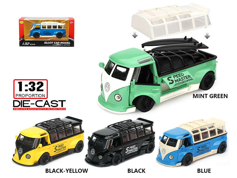 1:32 Volkswagen T1 Camper Van Alloy Car