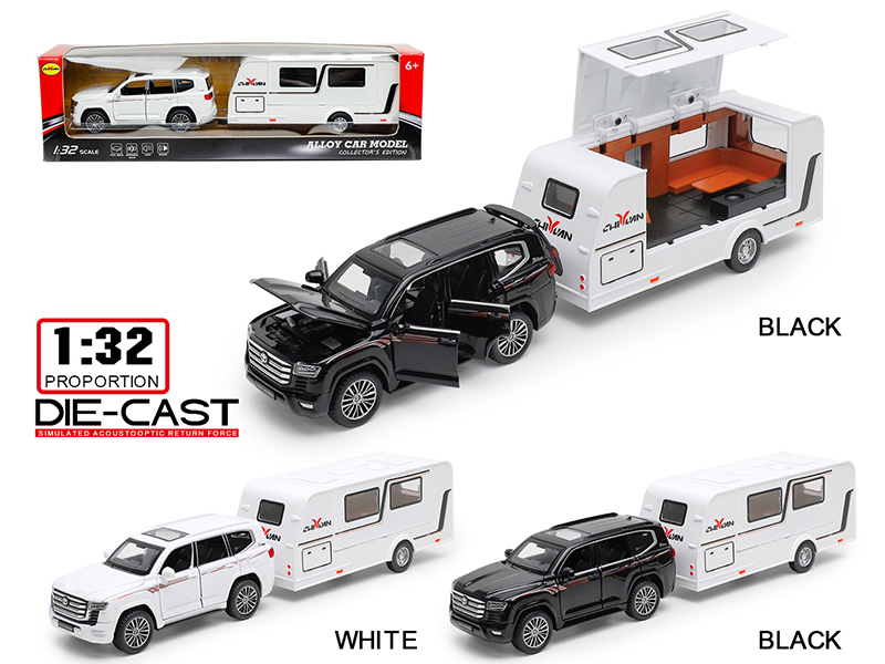 1:32 Land Cruiser LC300 Alloy Trailer RV