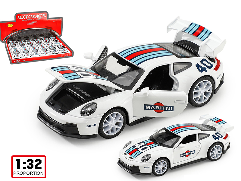 1:32 Porsche 911 Alloy Car(Martini)(12PCS)