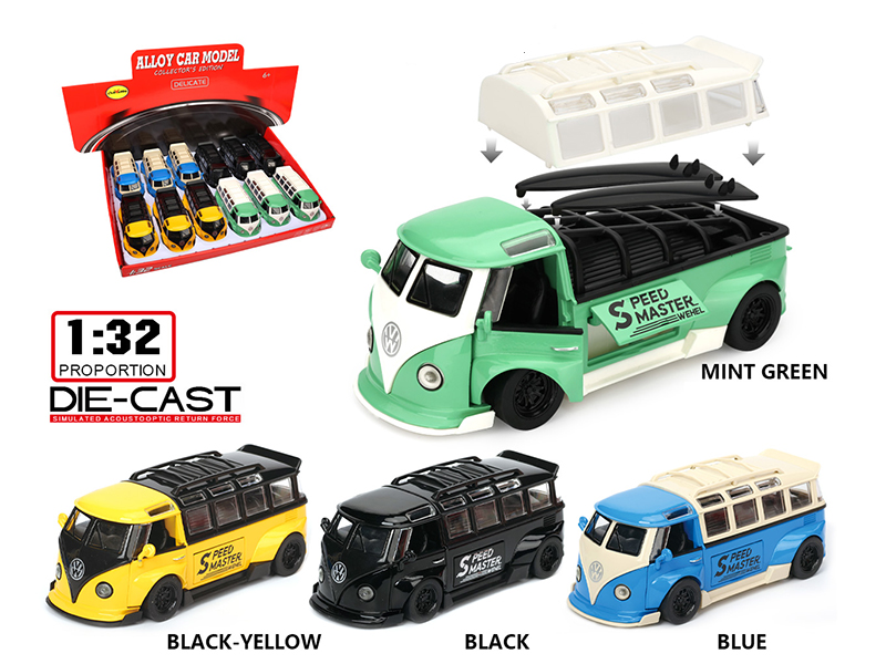 1:32 Volkswagen T1 Camper Van Alloy Car(12PCS)