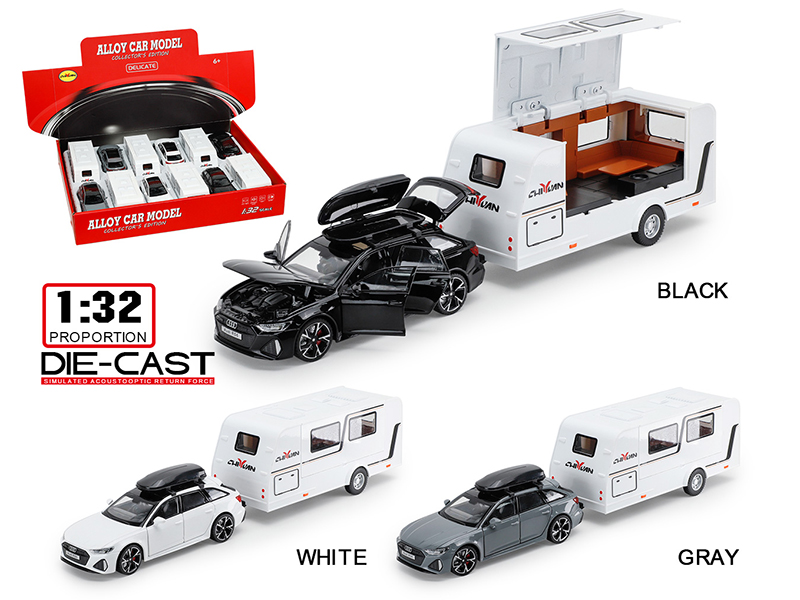 1:32 Audi RS6 Alloy Trailer RV(6PCS)