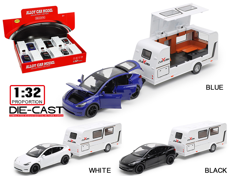 1:32 Tesla Model Y Alloy Trailer RV(6PCS)
