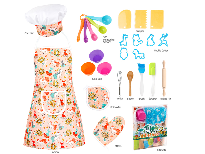 Children's Baking Kitchen Set With Apron 26PCS