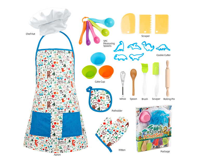 Children's Baking Kitchen Set With Apron 26PCS