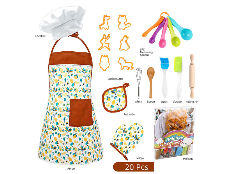 Children's Baking Kitchen Set With Apron 20PCS