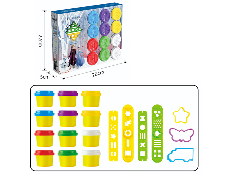 Frozen Colored Clay Set(12 Cups 1 OZ)