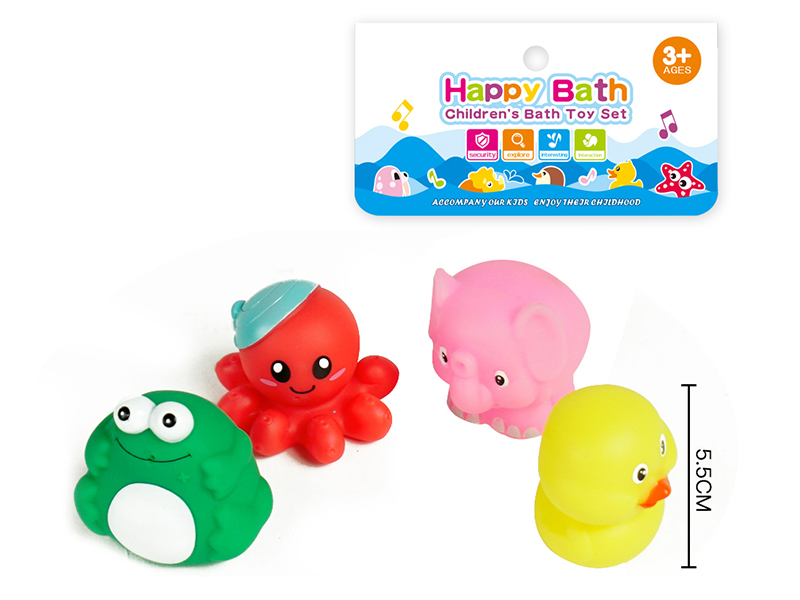 Water Spray Animals Bath Toys(Environmental)4pcs
