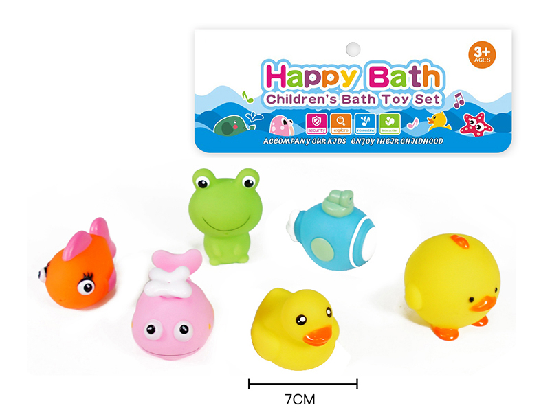 Water Spray Animals Bath Toys(Environmental)6pcs