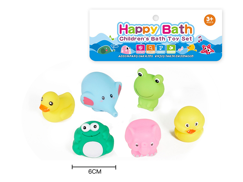 Water Spray Animals Bath Toys(Environmental)6pcs