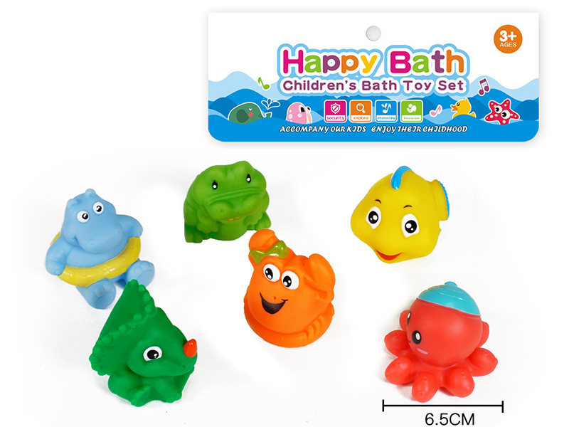 Water Spray Animals Bath Toys(Environmental)6pcs