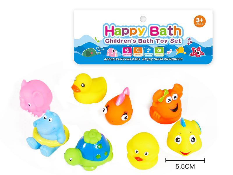 Water Spray Animals Bath Toys(Environmental)8pcs