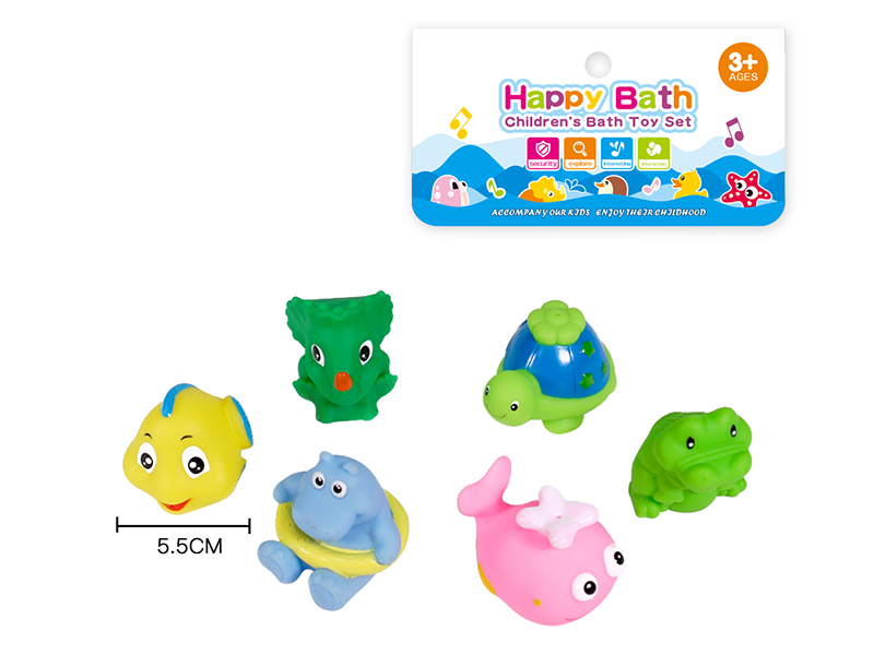 Water Spray Animals Bath Toys(Environmental)6pcs