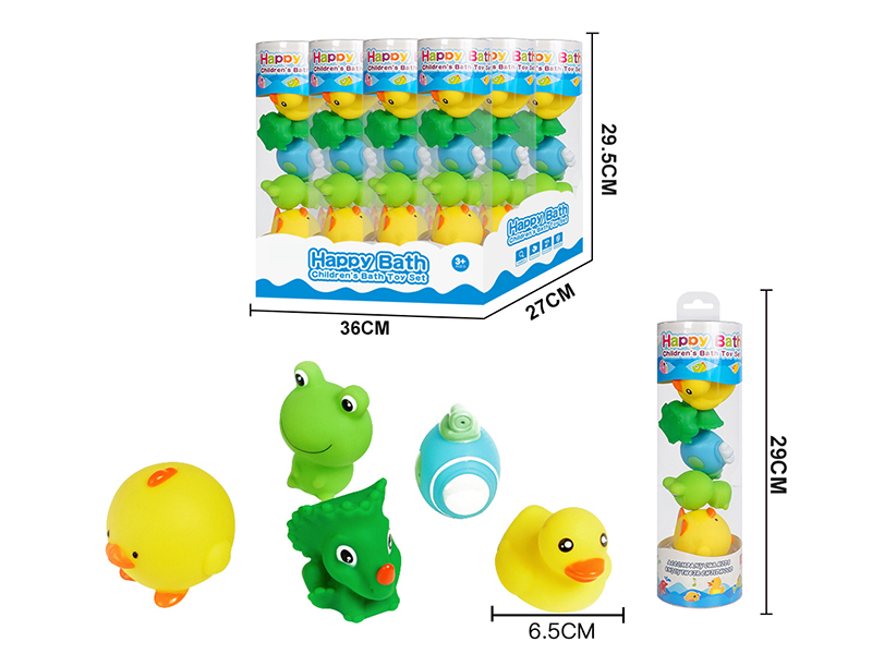 Water Spray Animals Bath Toys(Environmental)5pcs(12 Cylinder/Box)