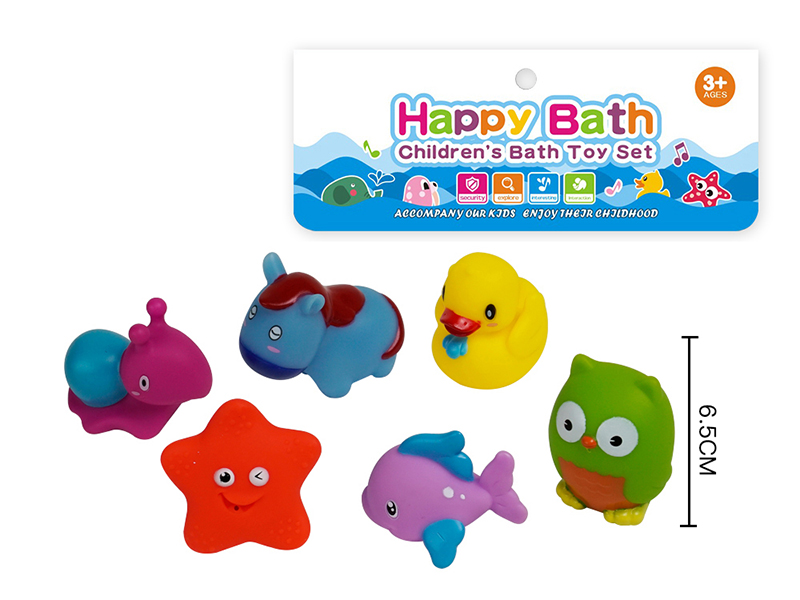 Water Spray Animals Bath Toys(Environmental)6pcs