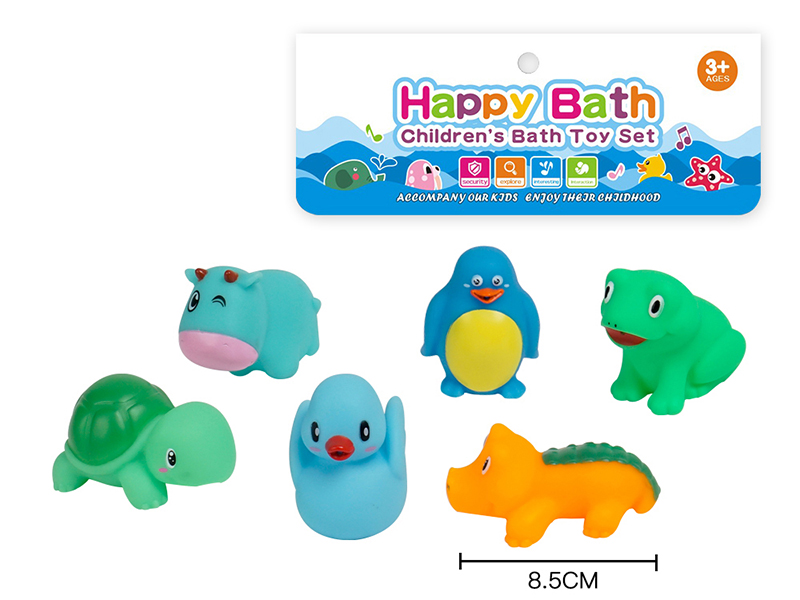 Water Spray Animals Bath Toys(Environmental)6pcs