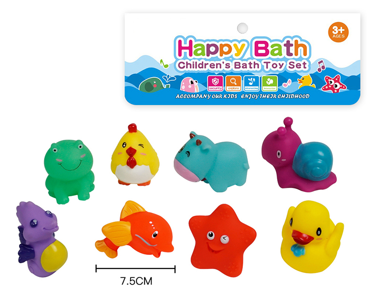 Water Spray Animals Bath Toys(Environmental)8pcs