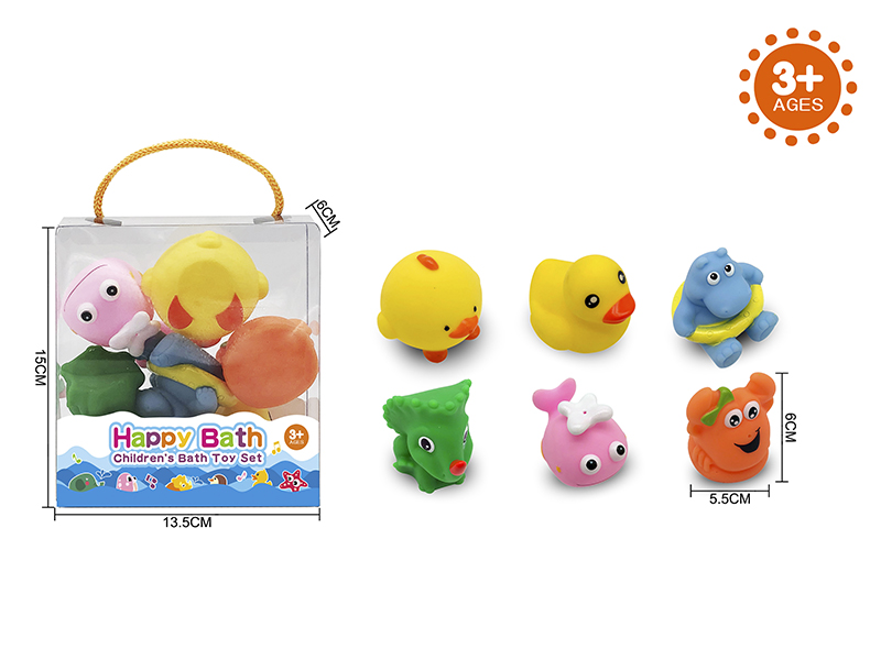 Water Spray Animals Bath Toys(Environmental)6pcs