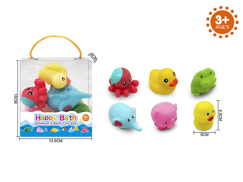 Water Spray Animals Bath Toys(Environmental)6pcs