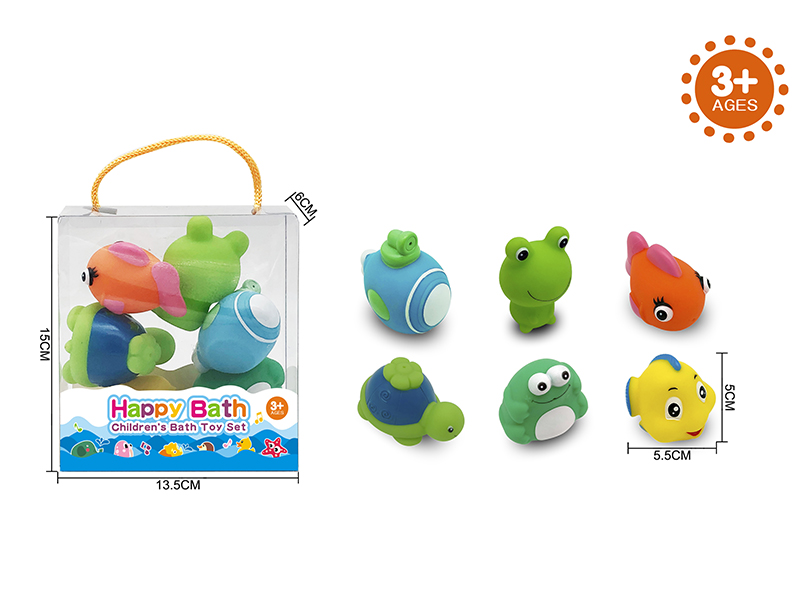 Water Spray Animals Bath Toys(Environmental)6pcs